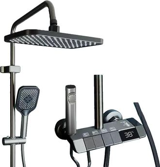 OEM Conjunto De Ducha, 4 Funciones, Pantalla Led De Temperatura, Gris