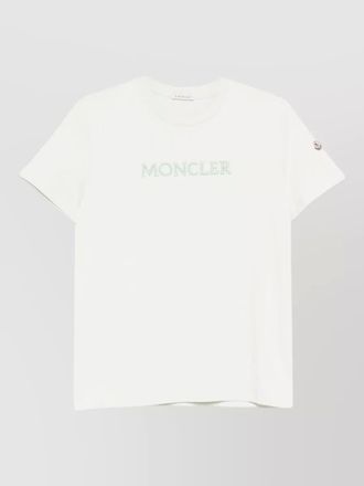 Moncler logo cotton t shirt crew neck