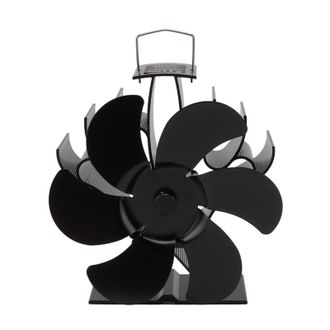 OEM Ventilador De Estufa De 6 Aspas, Aleaci&oacute;n De Aluminio, Borde Redondeado, Disipaci&oacute;n De Calor Uniforme, Silencioso, Alimentado Por Calor, Ventilador De
