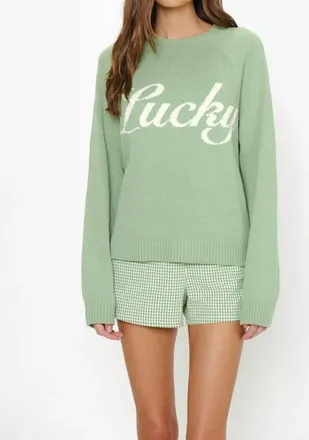 Show me your Mumu Off Duty Sweater In Lucky