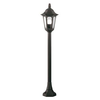 Netlighting Parish 1 Light Outdoor Pillar Lamp Black IP44 E27