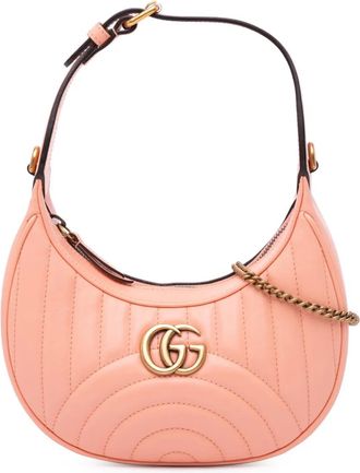 Gucci Borsa a tracolla GG Marmont Half Moon mini in pelle matelassé 2016-2024 - Rosa
