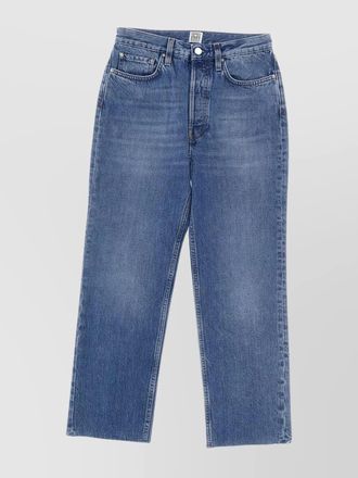 Toteme belt loops five-pocket design raw hem