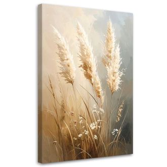 Feeby Impresi&oacute;n De Imagen, Papma Hierba Naturaleza En Tonos Beige, 70x100