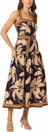Shoshanna Kora Dress In Navy/khaki Multi