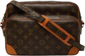 Louis Vuitton Pre-owned Shoulder Bag - Dames - Vintage Schoudertas - Bruin - ONE Size - Leer - Vintage