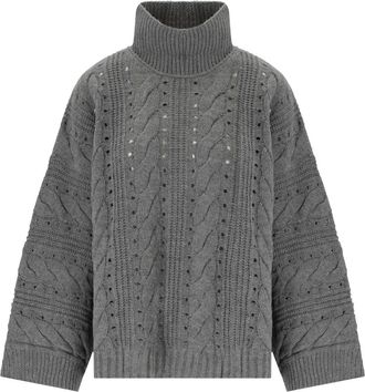 Twin-Set MAXI PULL DOLCEVITA GRIGIO TWINSET