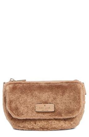 Kate Spade New York rosie faux fur belt bag in Light Fawn at Nordstrom Rack
