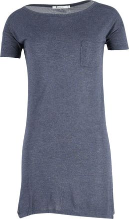 Alexander Wang T by Alexander Wang Scoop Neck Mini Dress in Blue Rayon