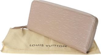 Louis Vuitton Beige Pink Long Wallet (Bi-Fold) (Pre-Owned)