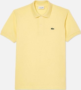 Lacoste Mens Mens Pastel Yellow Lacoste L1212 Classic Polo T-Shirt - Size: 38