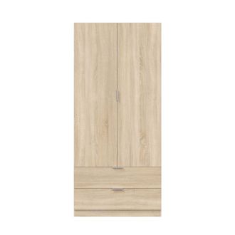 Usinestreet Armario 2 puertas y 2 cajones h180 cm - roble