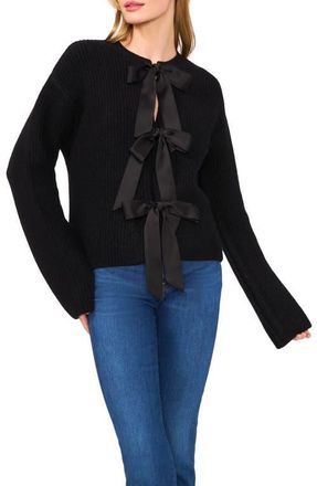 Ted Baker Three Bow Cardigan in Rich Black at Nordstrom, Size X-Large
