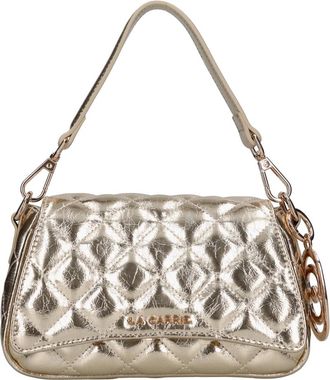 La Carrie Tassen, Dames, Geel, ONE Size, Leer, Faux Leather Flap Bag