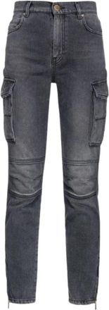 Pinko Cargo Skinny Jeans - Dames - Skinny Jeans - Grijs - W27 - Katoen - Jeans