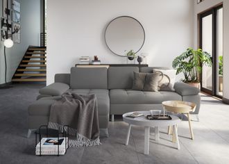 Sit&more Ecksofa »Latigo L-Form« mit Recamiere, wahlweise mit Bettfunktion und Bettkasten