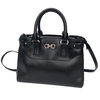 Ferragamo Leather Shoulder Bag Tote Bag (Pre-Owned)