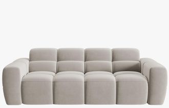 MICADONI 3-Sitzer Designsofa Lisa - Samtbezug