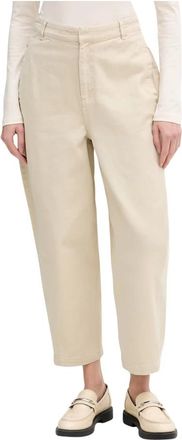 Barbour Daya Barrel-Leg Jeans - Dames - Cropped Jeans - Beige - L - Katoen - Jeans