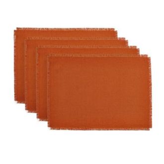 Solino Home Linen Placemats - Fringe, 14 x 19 in Cinnamon at Nordstrom, Size Medium