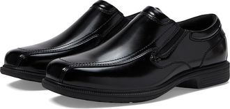 Nunn Bush Bleeker Street Bicycle Toe Slip-On with KORE Slip Resistant Walking Comfort Technology Mens Slip on Shoes Black : 10.5 XW (4E)