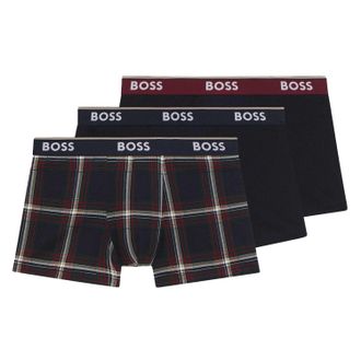 HUGO BOSS Heren Bodywear Logo Boxershorts (Set van 3) (Zwart, Zwart)