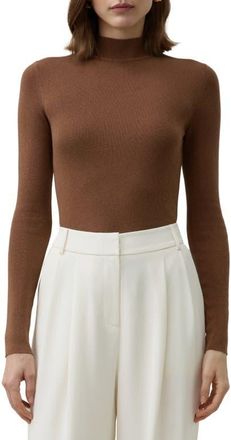 LilySilk Essential Cashmere Blend Top in Henna at Nordstrom, Size X-Small
