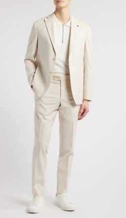 Jack Victor Morton Solid Unconstructed Wool Blend Suit in Ecru at Nordstrom Rack, Size 44 Regular
