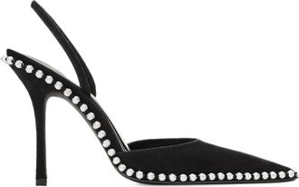 Alexander Wang Schoenen, Dames, Zwart, 37 EU, Leer, TIA 105Mm Slingback Pump