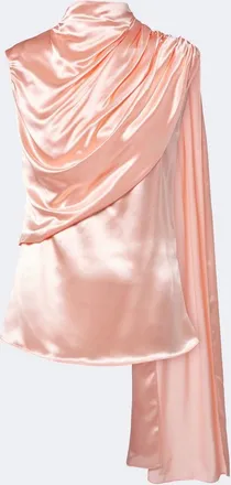 MUGLER Draped satin top