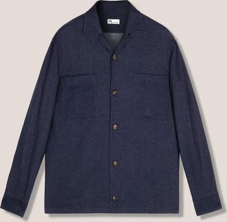Doppiaa Aabba Blue Cotton Overshirt