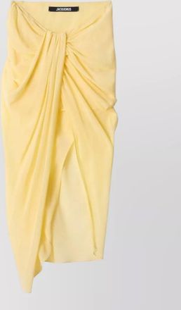 Jacquemus draped asymmetric wrap midi skirt