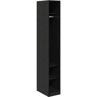 vidaXL Wardrobe with Shelf Black Oak 50 x 30 x 200 cm Engineered Wood vidaXL