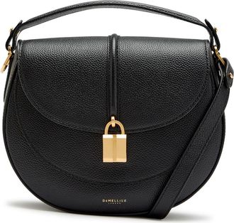 DeMellier Siena Grained Leather Saddle bag - Black - One Size