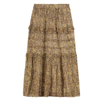 Isabel Marant Skirt with ruffle Volomia - female - Marant &eacute;toile - Midi Skirts - Multicolor - 2XS - Skirts