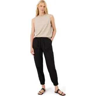 Pact Organic Cotton Monterey Poplin Jogger in Black at Nordstrom, Size Xx-Large