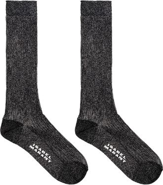 Isabel Marant Calzini Loula con glitter - Nero