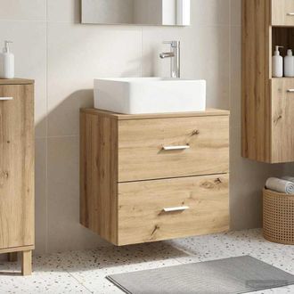 vidaXL Vidaxl Mobile Lavabo Da Parete Rovere Artigianale 49,5 X 41 X 63