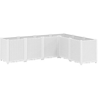 vidaXL Jardinera Pp Blanco 160x120x53 Cm Vidaxl
