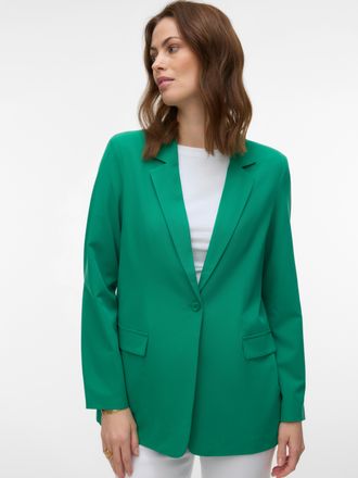 Vero Moda Longblazer VERO MODA VMZELDA LS LOOSE BLAZER NOOS, Damen, Gr. 34, bosphorus, Web, Obermaterial: 78% Polyester, 18% Viskose, 4% Elasthan, unifarben, lo