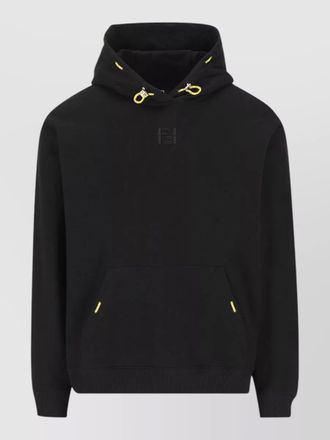 Fendi hooded sweater drawstring kangaroo pocket logo