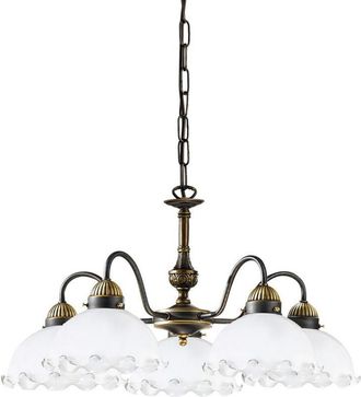 Kolarz Kolarz - Nonna - L&aacute;mpara De Ara&ntilde;a De Cristal Estilo Caba&ntilde;a Con 5 Brazos, Lat&oacute;n Envejecido Mate, 5x E27