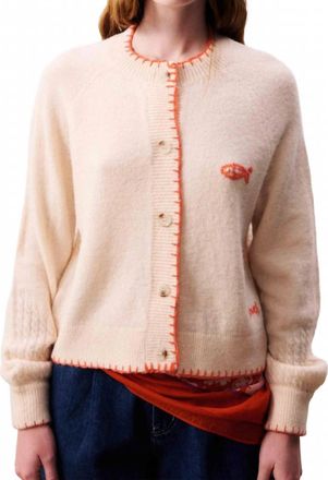 FRNCH Mara Cardigan In Creme