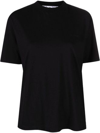 Off-white T-shirt con righe - Nero