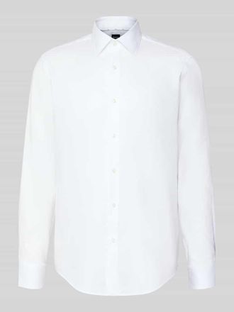 HUGO BOSS Regular Fit Businesshemd aus Baumwoll-Mix Modell JOE in Weiss, Gr&ouml;&szlig;e 40