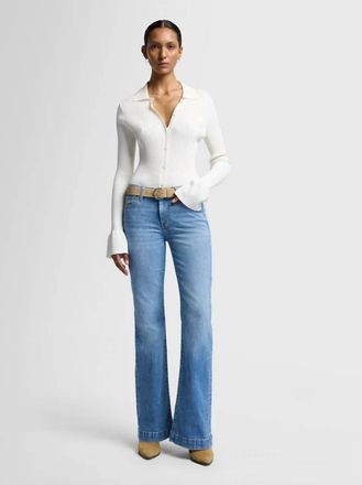 7 For All Mankind Dojo Prophecy Jeans In Medium Blue Wash
