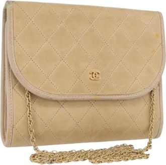 Chanel Pre-owned Cross Body Bags, female, Beige, Size: ONE SIZE Pre-owned Vintage Cross Body Bag
