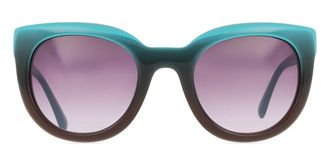 Derek Lam Lore TURQ Womens Sunglasses Blue Size 50