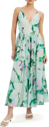 Bardot Arletha Floral Maxi Dress in Green Floral at Nordstrom, Size 10