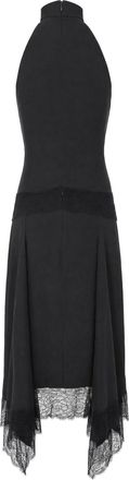 Andamane Womens Evening Dress Gwyneth With Halter Neck And Lace Inserts Black Cupro Suits